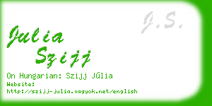 julia szijj business card