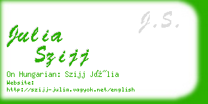 julia szijj business card